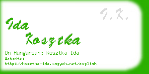 ida kosztka business card